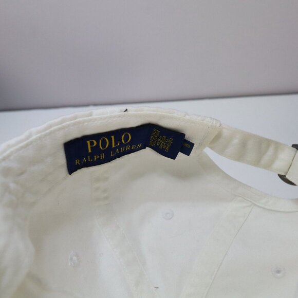 Lot VINTAGE Polo Ralph Lauren Hat Cap Strap Back Red Pony White Script Blue Logo - Picture 9 of 10